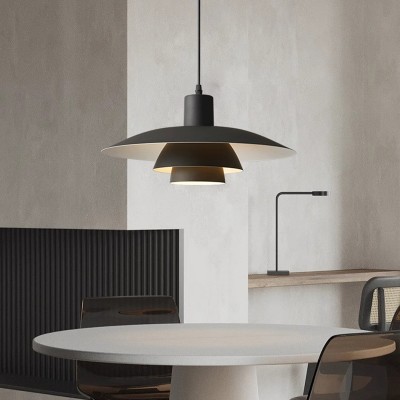 Emery Nordic Three Tier Metal Disc Pendant Light Emery Nordic Three Tier Metal Disc Pendant Light