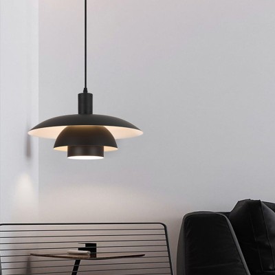 Emery Nordic Three Tier Metal Disc Pendant Light Emery Nordic Three Tier Metal Disc Pendant Light