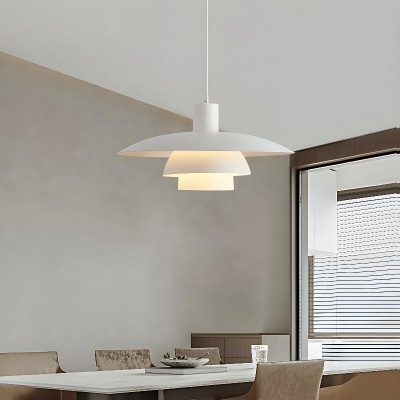 Emery Nordic Three Tier Metal Disc Pendant Light Emery Nordic Three Tier Metal Disc Pendant Light