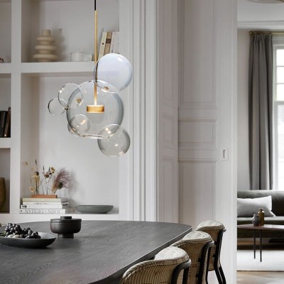 Kory Modern Soap Bubble Glass Pendant Light Kory Modern Soap Bubble Glass Pendant Light