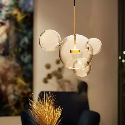 Kory Modern Soap Bubble Glass Pendant Light Kory Modern Soap Bubble Glass Pendant Light