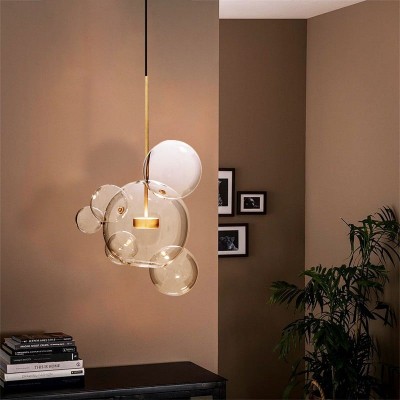 Kory Modern Soap Bubble Glass Pendant Light Kory Modern Soap Bubble Glass Pendant Light