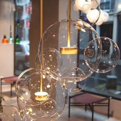 Kory Modern Soap Bubble Glass Pendant Light Kory Modern Soap Bubble Glass Pendant Light