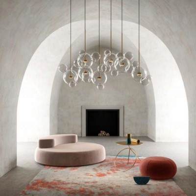 Kory Modern Soap Bubble Glass Pendant Light Kory Modern Soap Bubble Glass Pendant Light