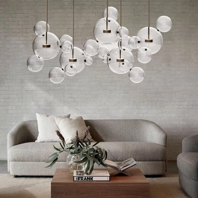 Kory Modern Soap Bubble Glass Pendant Light Kory Modern Soap Bubble Glass Pendant Light