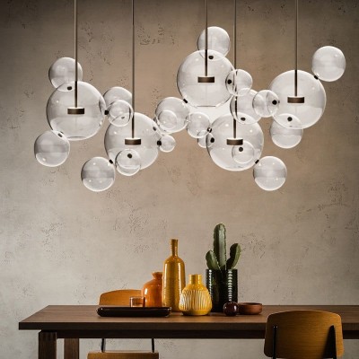 Kory Modern Soap Bubble Glass Pendant Light Kory Modern Soap Bubble Glass Pendant Light