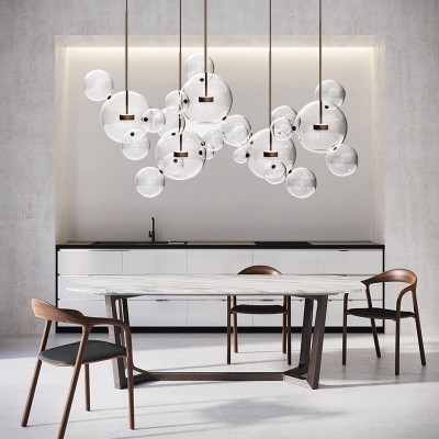 Kory Modern Soap Bubble Glass Pendant Light Kory Modern Soap Bubble Glass Pendant Light