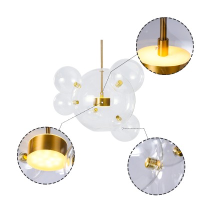 Kory Modern Soap Bubble Glass Pendant Light Kory Modern Soap Bubble Glass Pendant Light