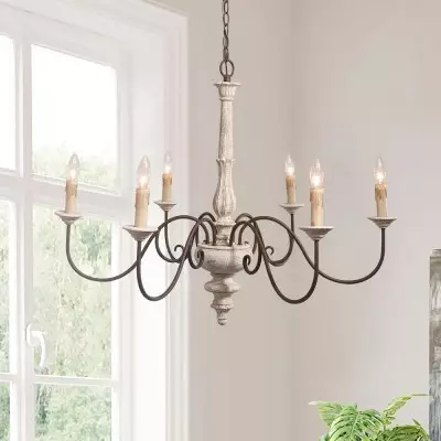 Scout Farmhouse Wood Anchor Candle Chandelier Scout Farmhouse Wood Anchor Candle Chandelier