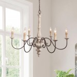 Scout Farmhouse Wood Anchor Candle Chandelier