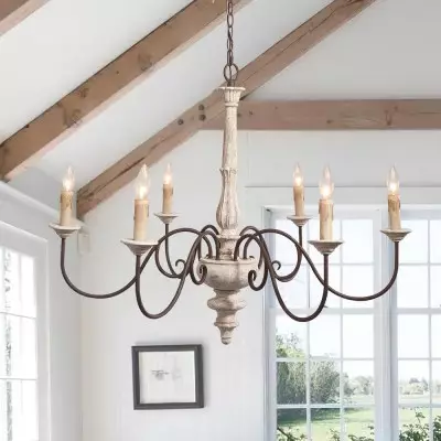 Scout Farmhouse Wood Anchor Candle Chandelier Scout Farmhouse Wood Anchor Candle Chandelier