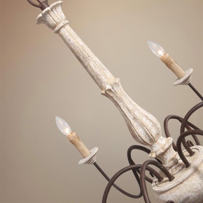 Scout Farmhouse Wood Anchor Candle Chandelier