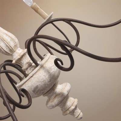 Scout Farmhouse Wood Anchor Candle Chandelier