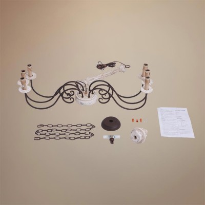 Scout Farmhouse Wood Anchor Candle Chandelier