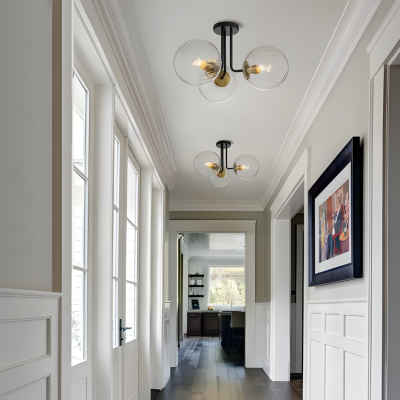 Ivey Water Ripple Glass Globe Ceiling Light Ivey Water Ripple Glass Globe Ceiling Light