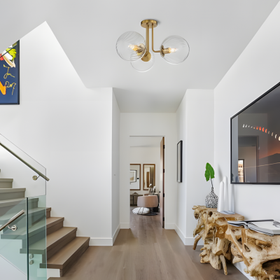 Ivey Water Ripple Glass Globe Ceiling Light Ivey Water Ripple Glass Globe Ceiling Light