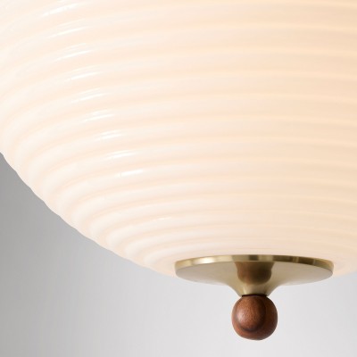 Xan Retro White Globe Ribbed Glass Pendant Light Xan Retro White Globe Ribbed Glass Pendant Light