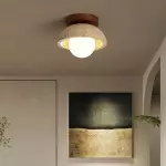 Flynn Wabi-sabi Bowl Shape Travertine Ceiling Light