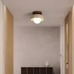 Flynn Wabi-sabi Bowl Shape Travertine Ceiling Light