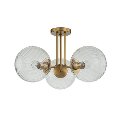 Ivey Water Ripple Glass Globe Ceiling Light Ivey Water Ripple Glass Globe Ceiling Light