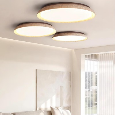 Troy Japanese Round LED Travertine Ceiling Light Troy Japanese Round LED Travertine Ceiling Light
