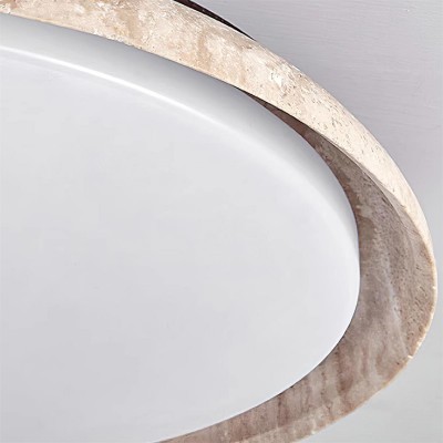 Troy Japanese Round LED Travertine Ceiling Light Troy Japanese Round LED Travertine Ceiling Light