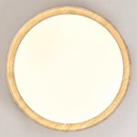 Troy Japanese Round LED Travertine Ceiling Light