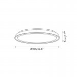 Troy Japanese Round LED Travertine Ceiling Light