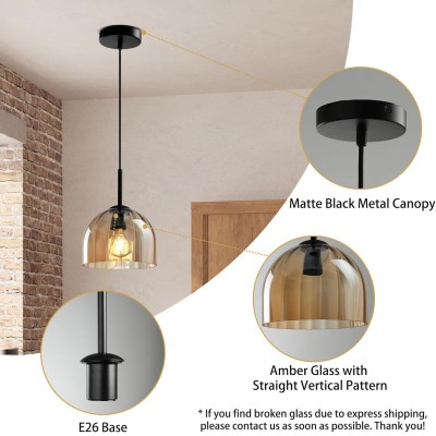 Ryder Minimalist Dome Glass Pendant Light Ryder Minimalist Dome Glass Pendant Light