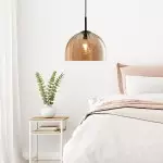 Cyrilith Vintage Milk Glass Oiled Brass Eloise Pendant light Cyrilith Vintage Milk Glass Oiled Brass Eloise Pendant light