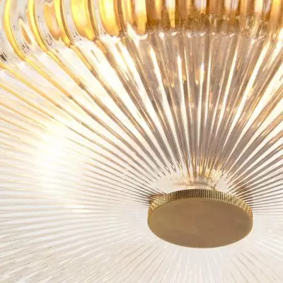 Willa Rustic Round Ribbed Glass Ceiling Light Willa Rustic Round Ribbed Glass Ceiling Light