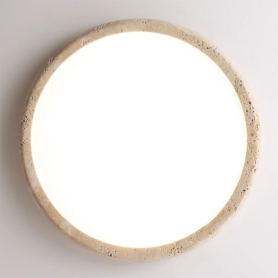 Tatum Modern Travertine Disc LED Ceiling Light Tatum Modern Travertine Disc LED Ceiling Light