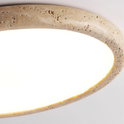 Tatum Modern Travertine Disc LED Ceiling Light Tatum Modern Travertine Disc LED Ceiling Light