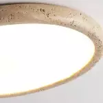 Tatum Modern Travertine Disc LED Ceiling Light