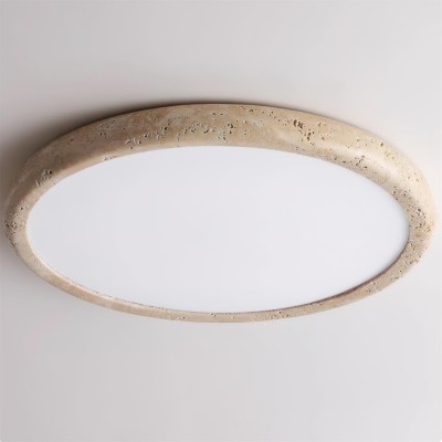 Tatum Modern Travertine Disc LED Ceiling Light Tatum Modern Travertine Disc LED Ceiling Light