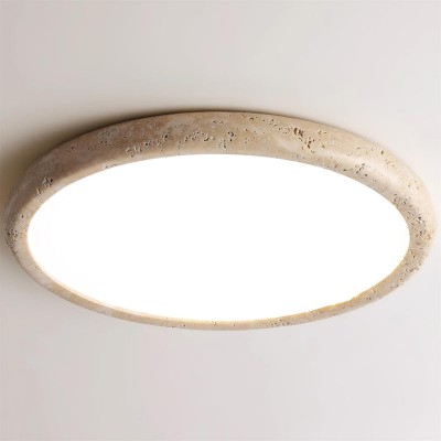 Tatum Modern Travertine Disc LED Ceiling Light Tatum Modern Travertine Disc LED Ceiling Light