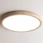 Tatum Modern Travertine Disc LED Ceiling Light