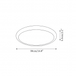 Tatum Modern Travertine Disc LED Ceiling Light