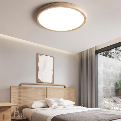 Tatum Modern Travertine Disc LED Ceiling Light Tatum Modern Travertine Disc LED Ceiling Light