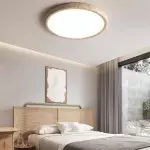 Tatum Modern Travertine Disc LED Ceiling Light