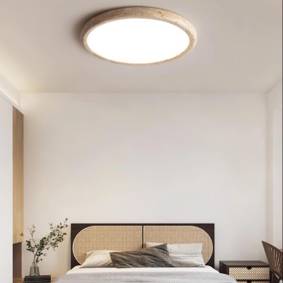 Tatum Modern Travertine Disc LED Ceiling Light Tatum Modern Travertine Disc LED Ceiling Light