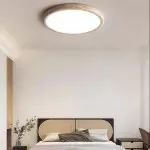Tatum Modern Travertine Disc LED Ceiling Light