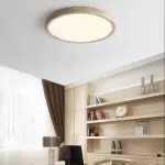 Tatum Modern Travertine Disc LED Ceiling Light