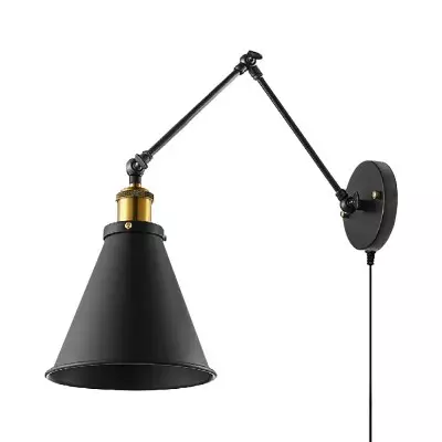 Brady Black Adjustable Wall Light Brady Black Adjustable Wall Light