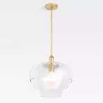 Xena Scandinavian Layered Clear Glass Pendant Light