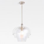 Xena Scandinavian Layered Clear Glass Pendant Light