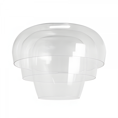 Xena Scandinavian Layered Clear Glass Pendant Light Xena Scandinavian Layered Clear Glass Pendant Light
