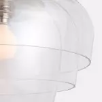 Xena Scandinavian Layered Clear Glass Pendant Light