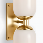 Iliana Rustic White Glass Double Tube Wall Sconce Iliana Rustic White Glass Double Tube Wall Sconce