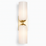 Iliana Rustic White Glass Double Tube Wall Sconce Iliana Rustic White Glass Double Tube Wall Sconce